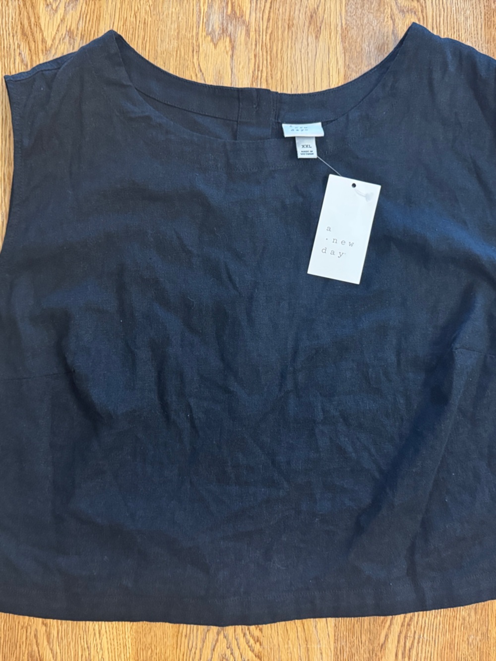 a new day Black Sleeveless Relaxed Tank